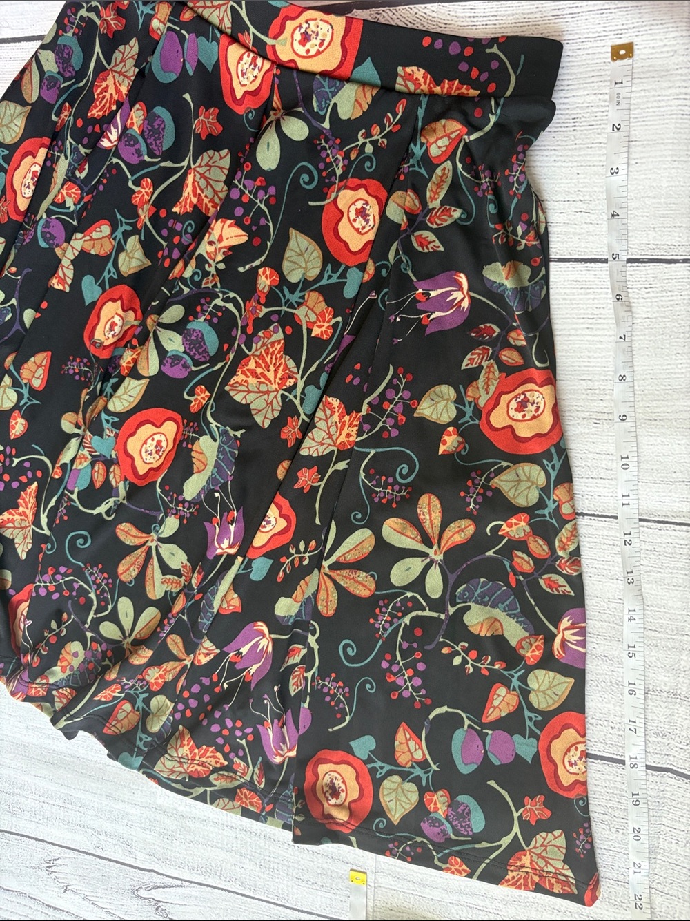 Lularoe Midi Floral Skirt Size S - Picture 6 of 11